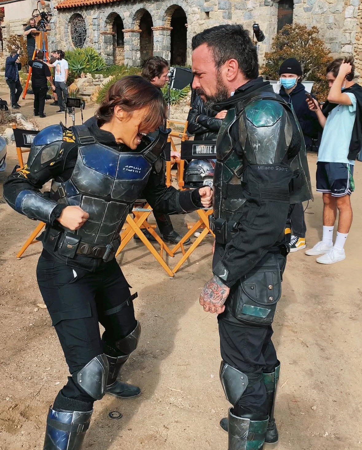 BTS — Legend of the White Dragon, laughing in armor