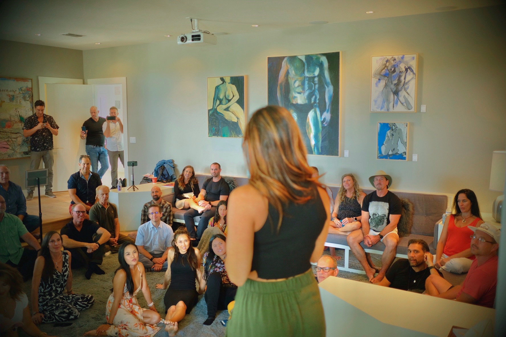 Rachele Brooke Smith leading a Renegade Flows crowd