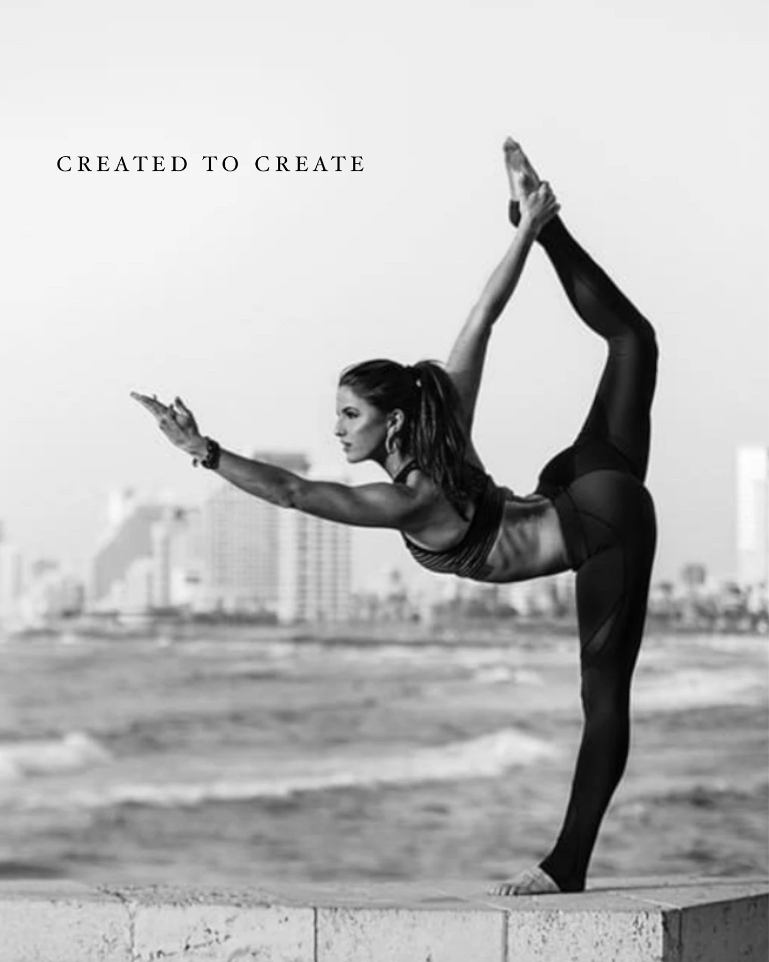 Created to create — rooftop, city, sea