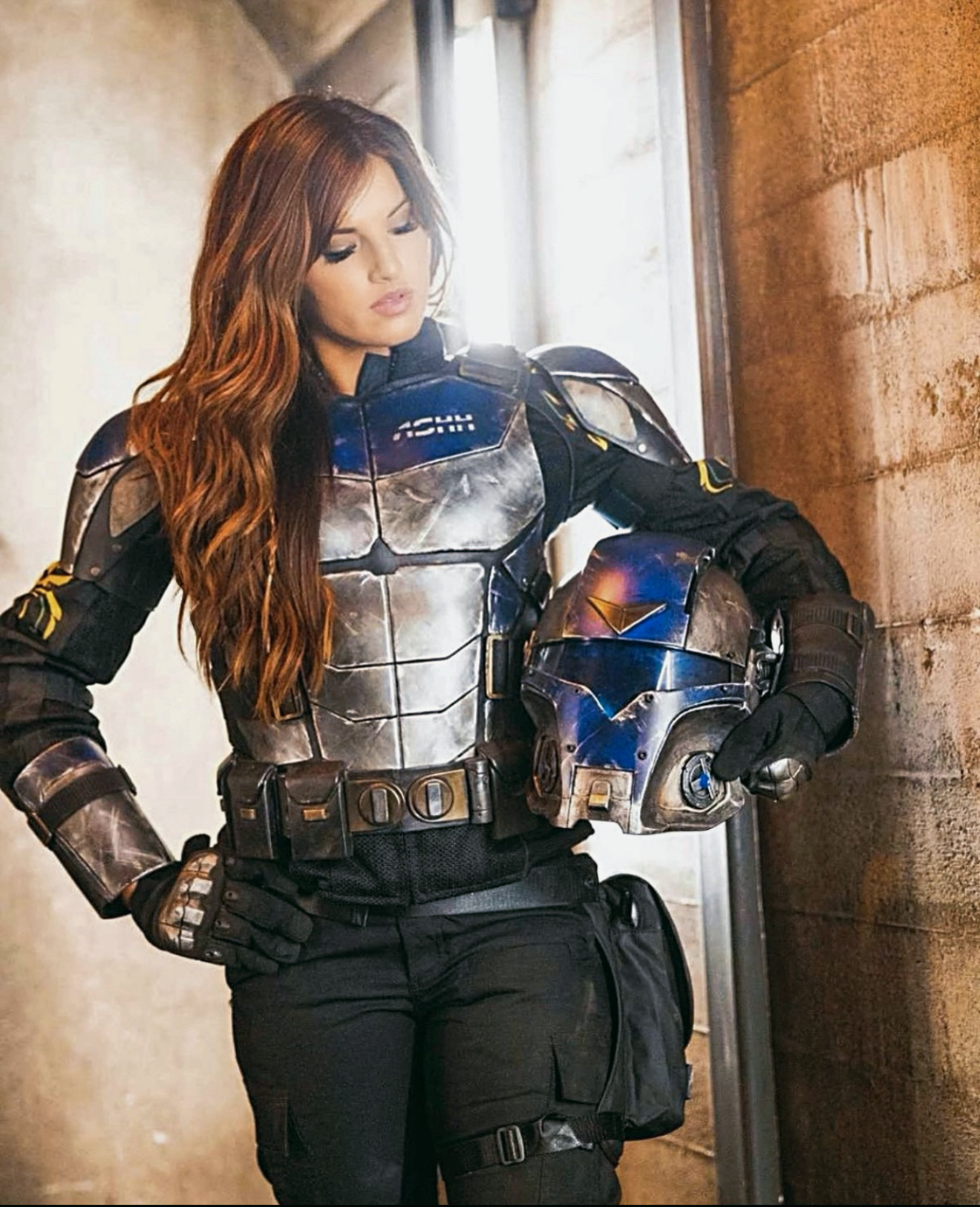 Signed 8x10 — Legend of the White Dragon — Iris Maine Armor & Helmet — Legend of the White Dragon — Rachele Brooke Smith